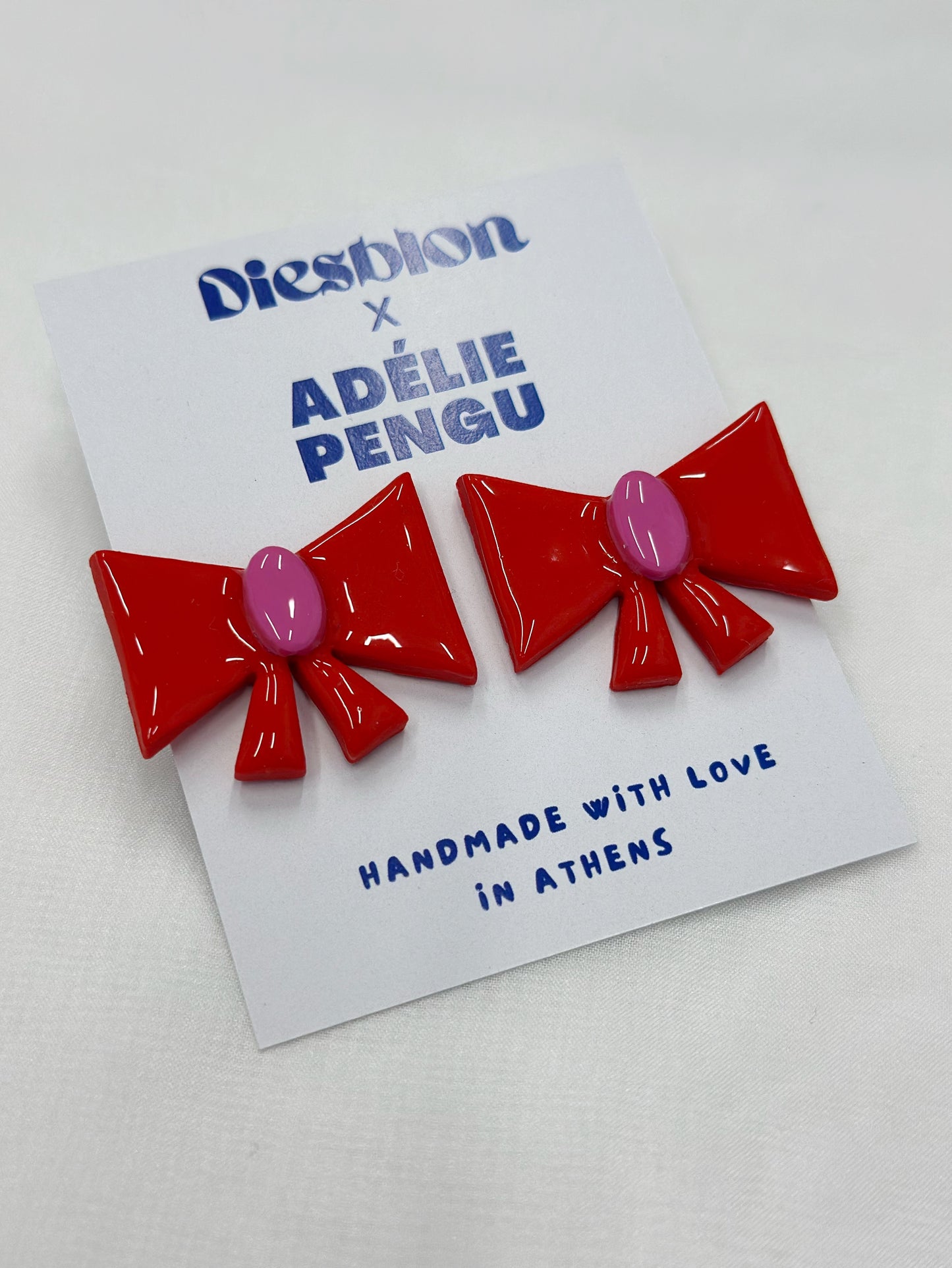 Diesblon x Adelie Pengu bow earrings 🎀