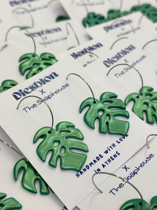 Diesblon X The.Soaphouse “Monstera” Dangles