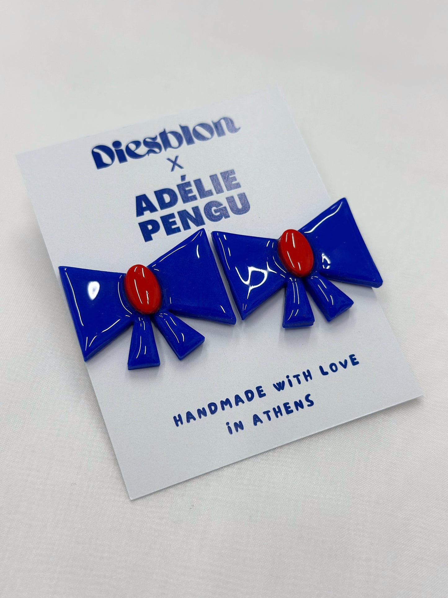 Diesblon x Adelie Pengu bow earrings 🎀