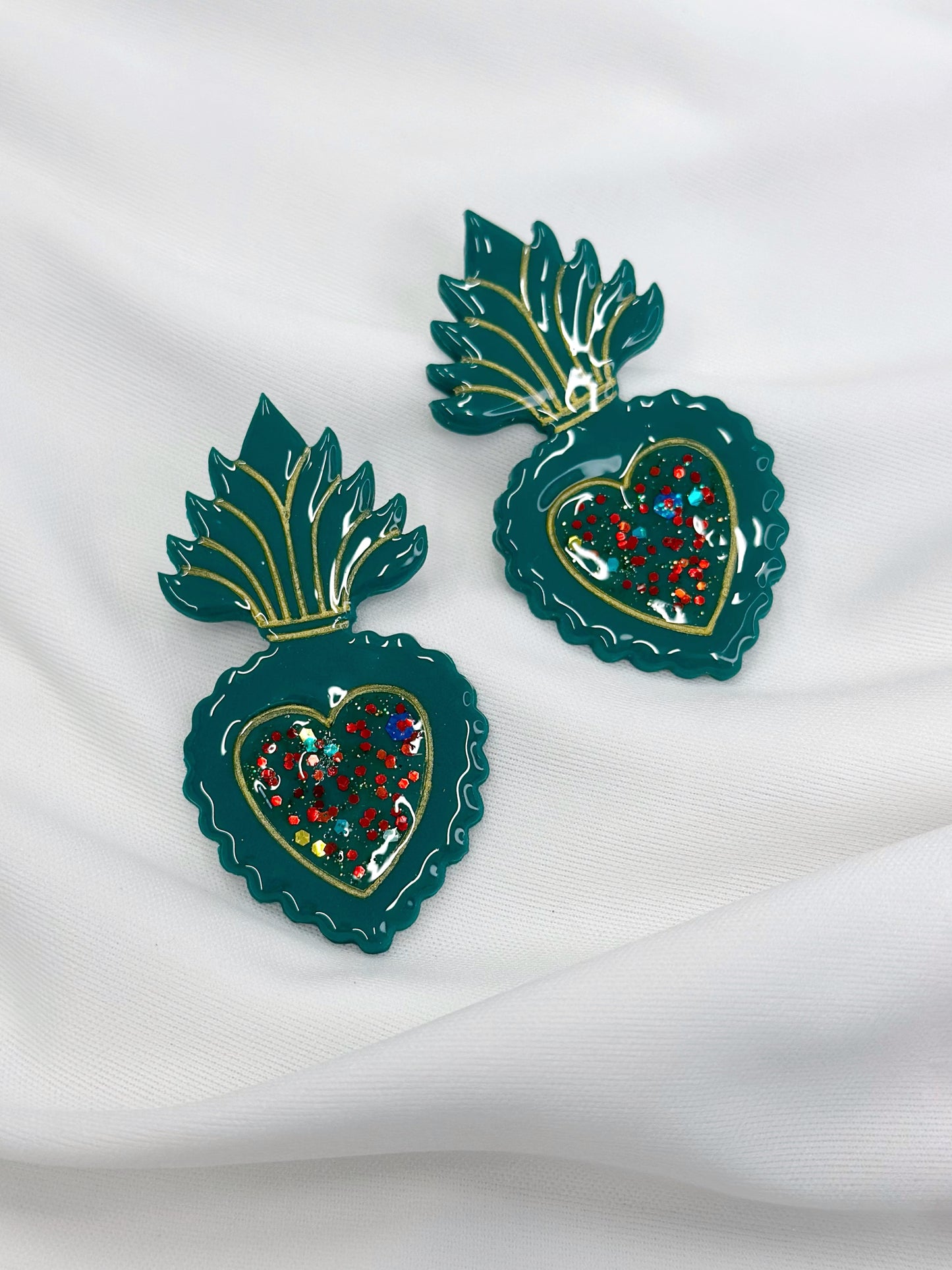 ''Sacred Heart'' Statment Earrings