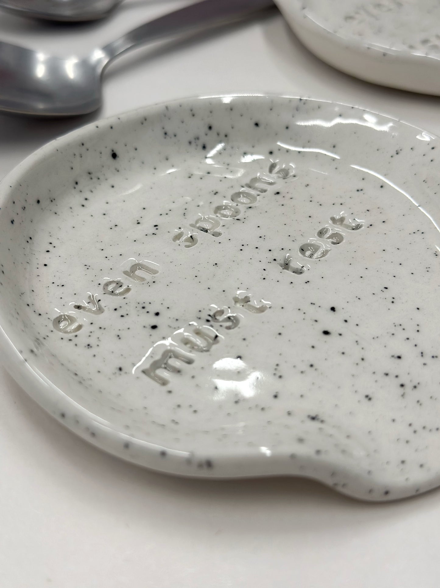 “Even spoons must rest” Ceramic Spoon rest