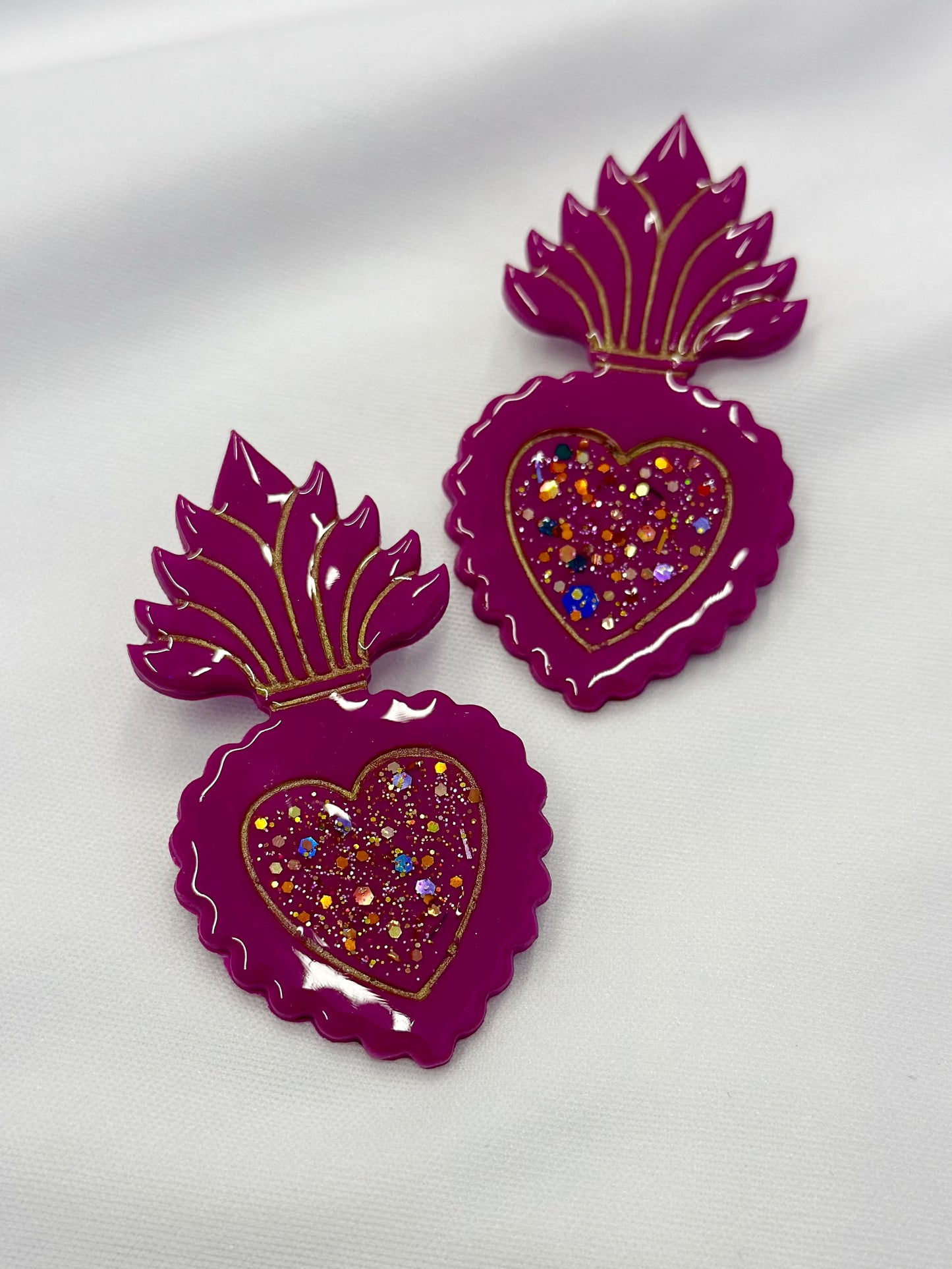 ''Sacred Heart'' Statment Earrings