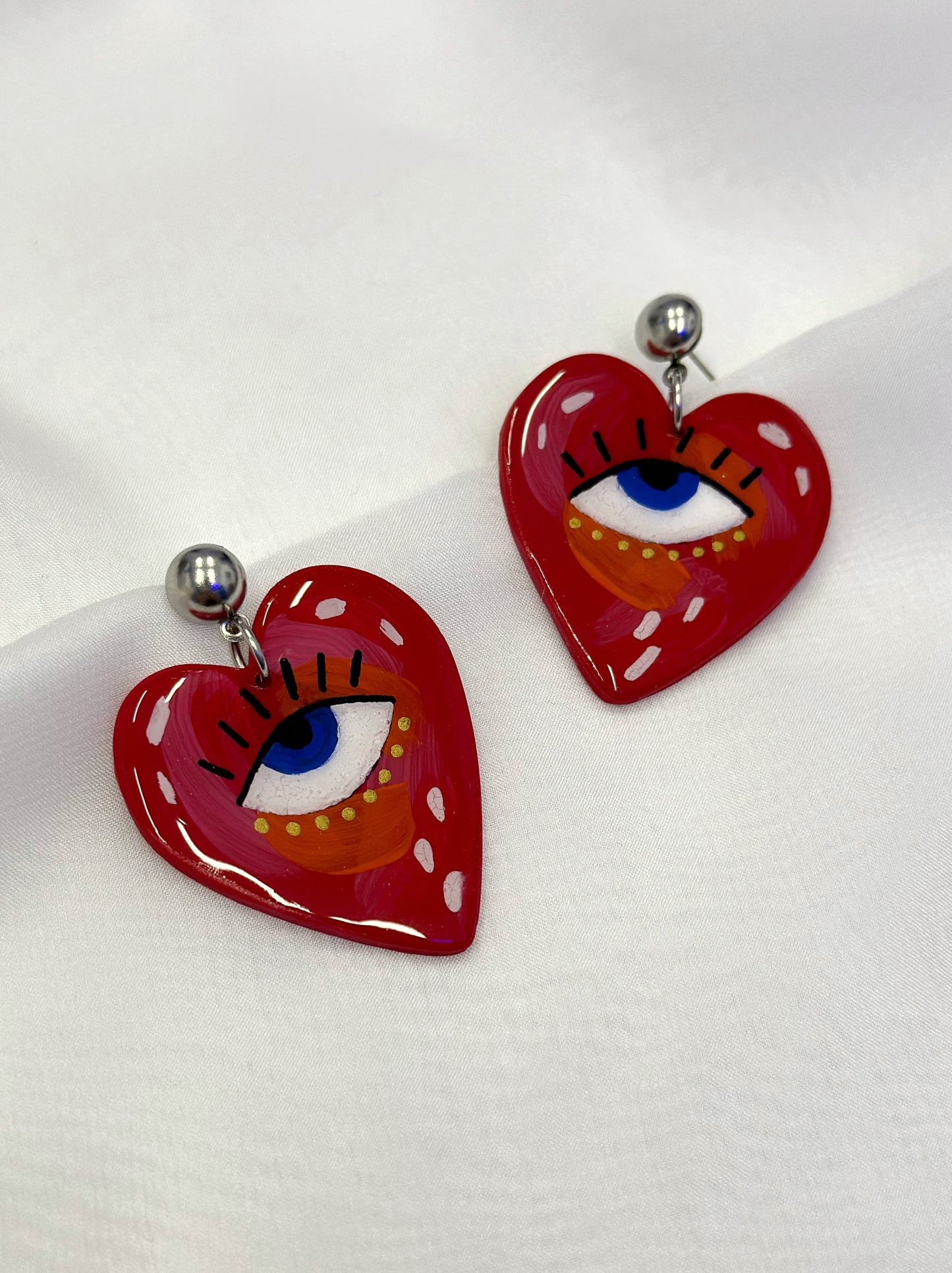 “Heart Eye” Statment Earrings