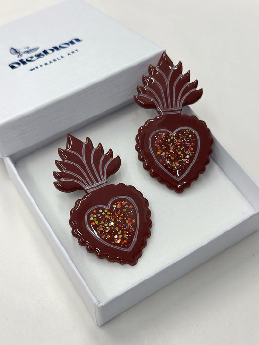 ''Sacred Heart'' Statment Earrings