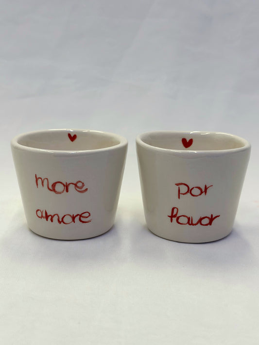 Espresso set “more amore por favore”