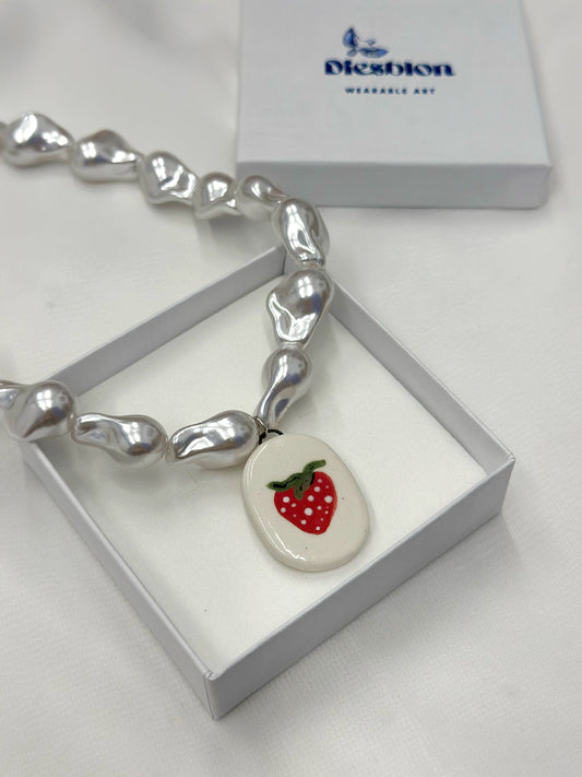 Ceramic necklace 🍓
