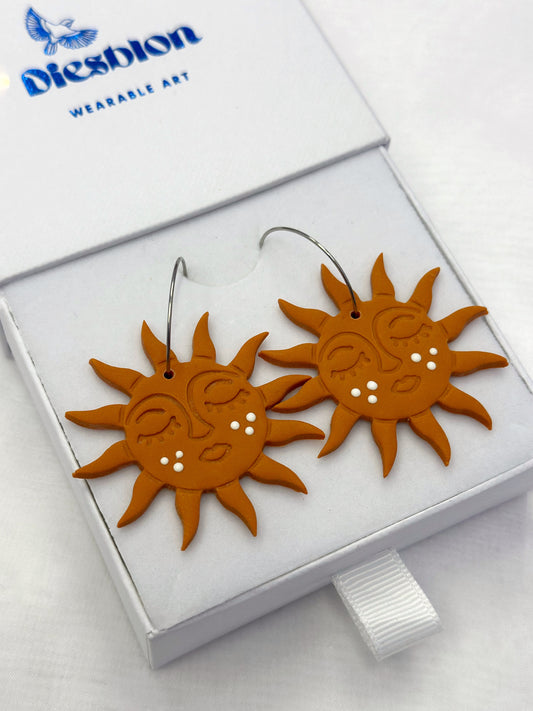 “Sun” Hoop Earrings