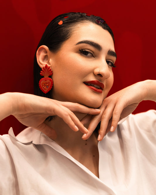 ''Sacred Heart'' Statment Earrings