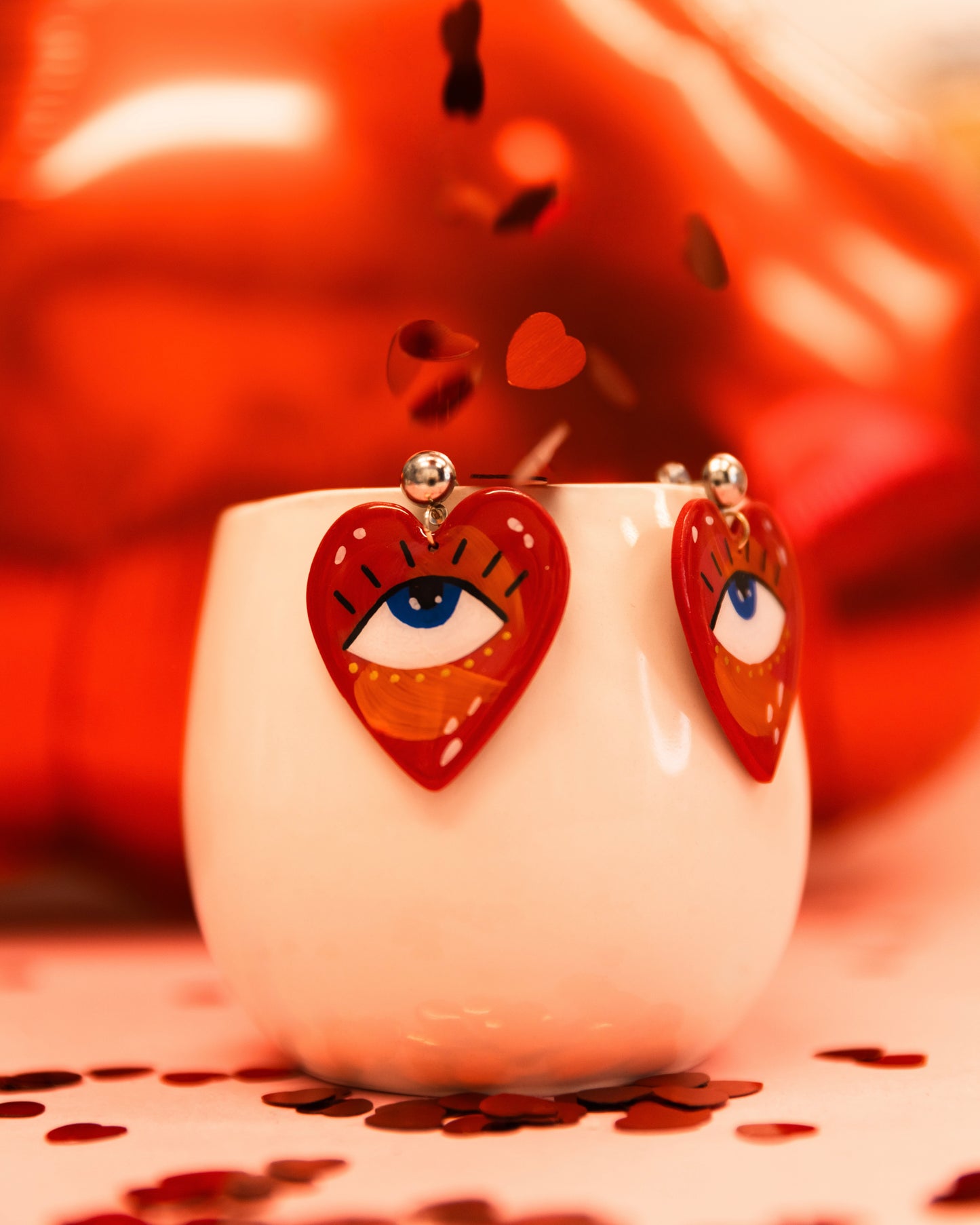 “Heart Eye” Statment Earrings