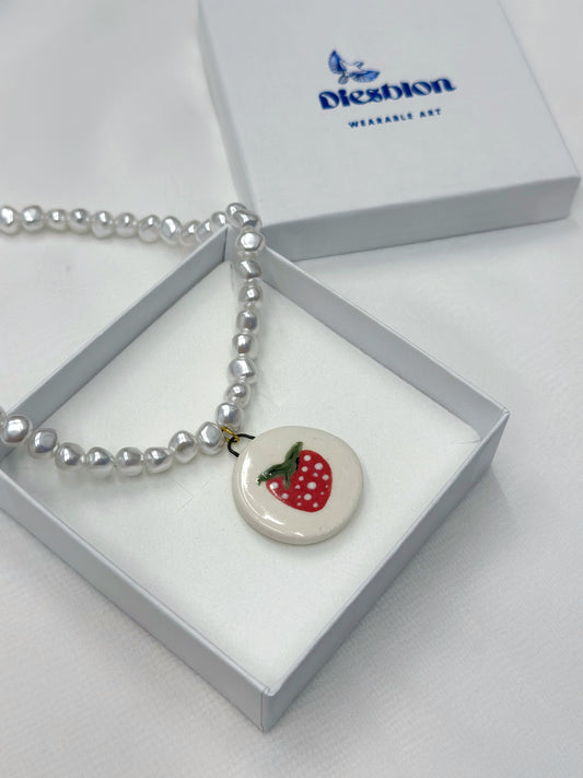 Ceramic necklace 🍓