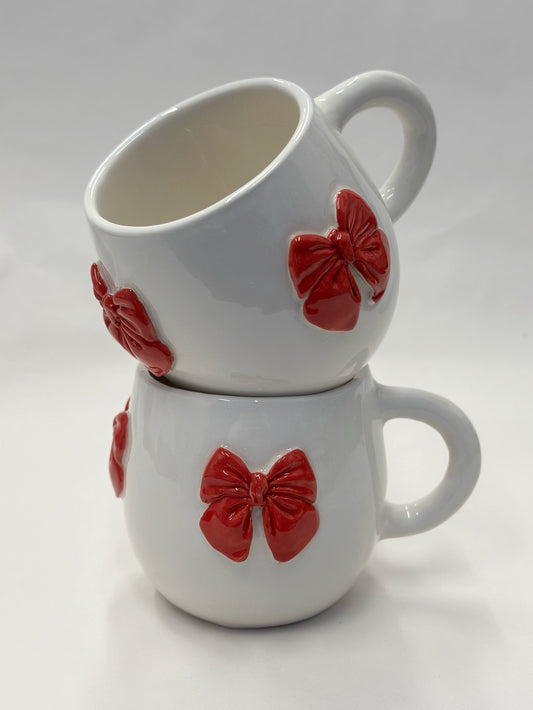 Handmade Ceramic Bow mug 🎀