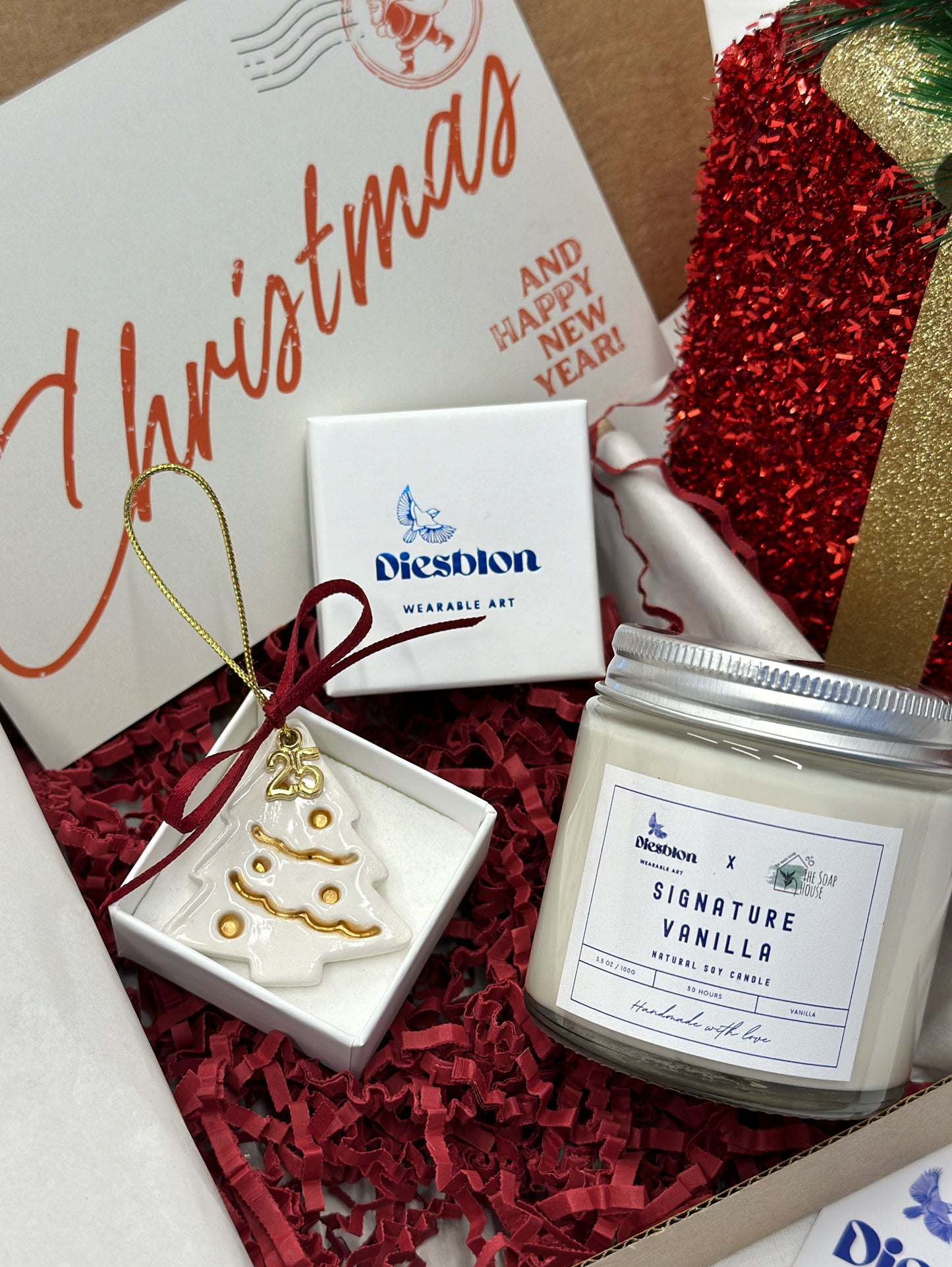 Gift box 🎁 Lucky Charm 2025 & Handmade candle “Vanilla cream”