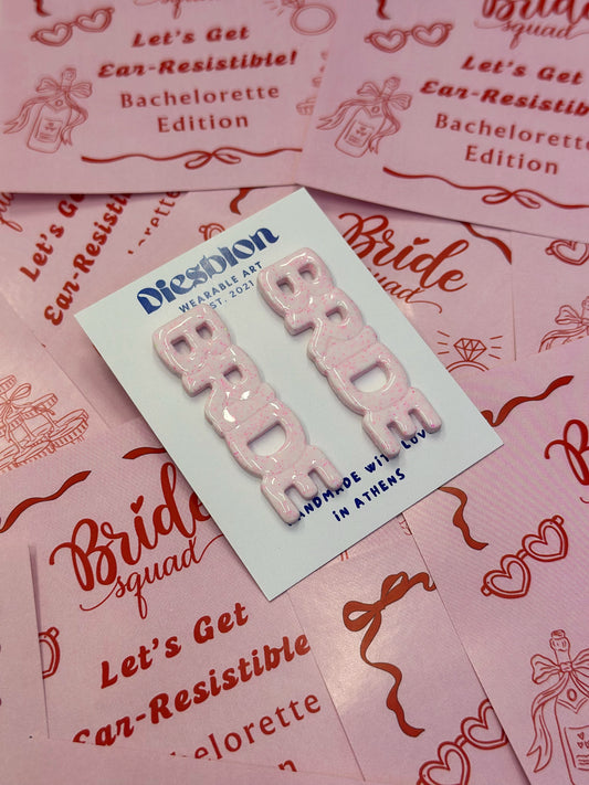 “Bride to be” earrings 👰‍♀️