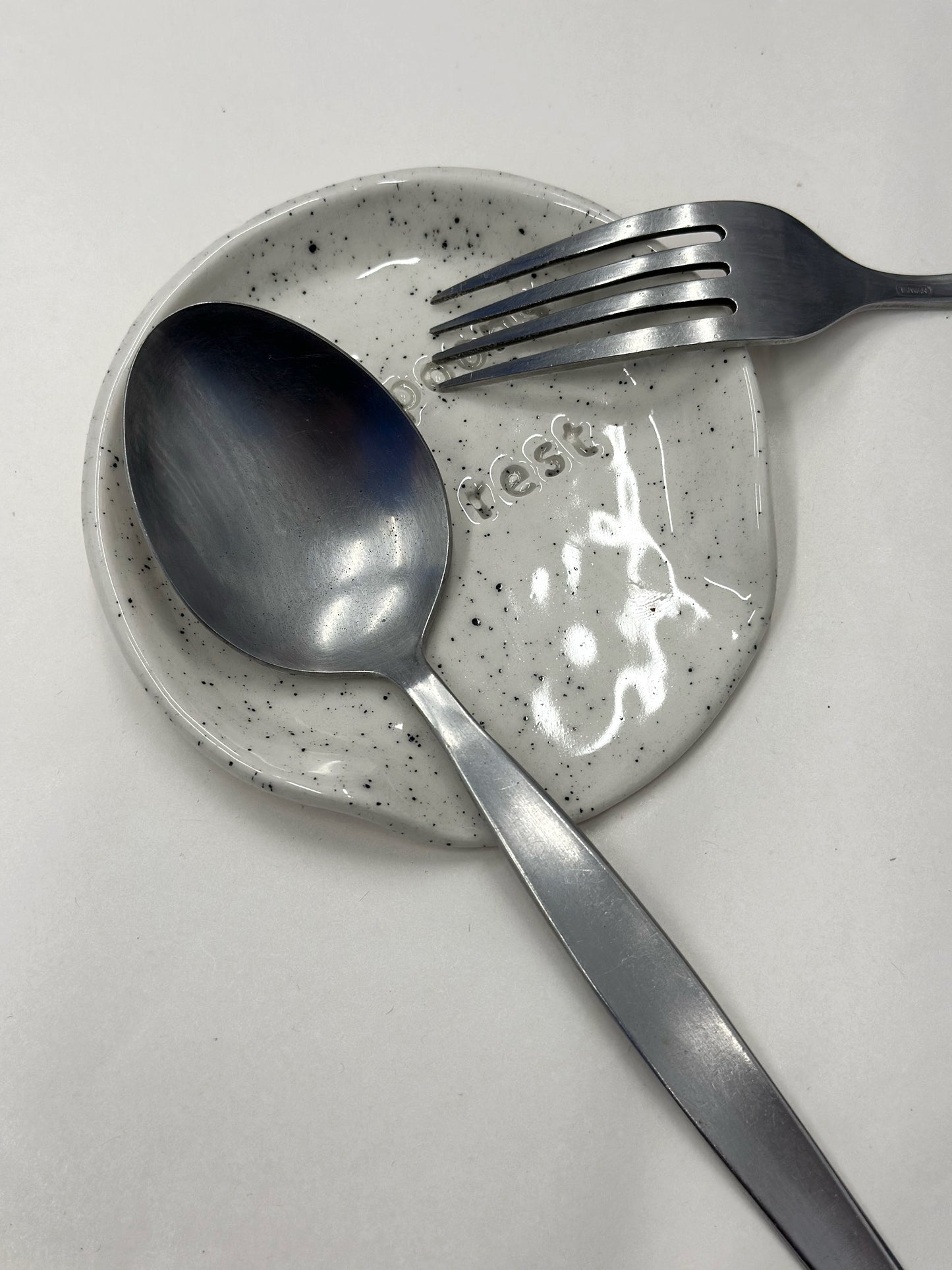 “Even spoons must rest”  Ceramic Spoon rest