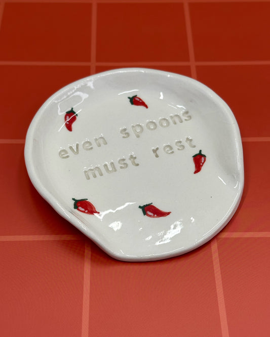 “Even spoons must rest”  🌶️Ceramic Spoon rest (Copy)