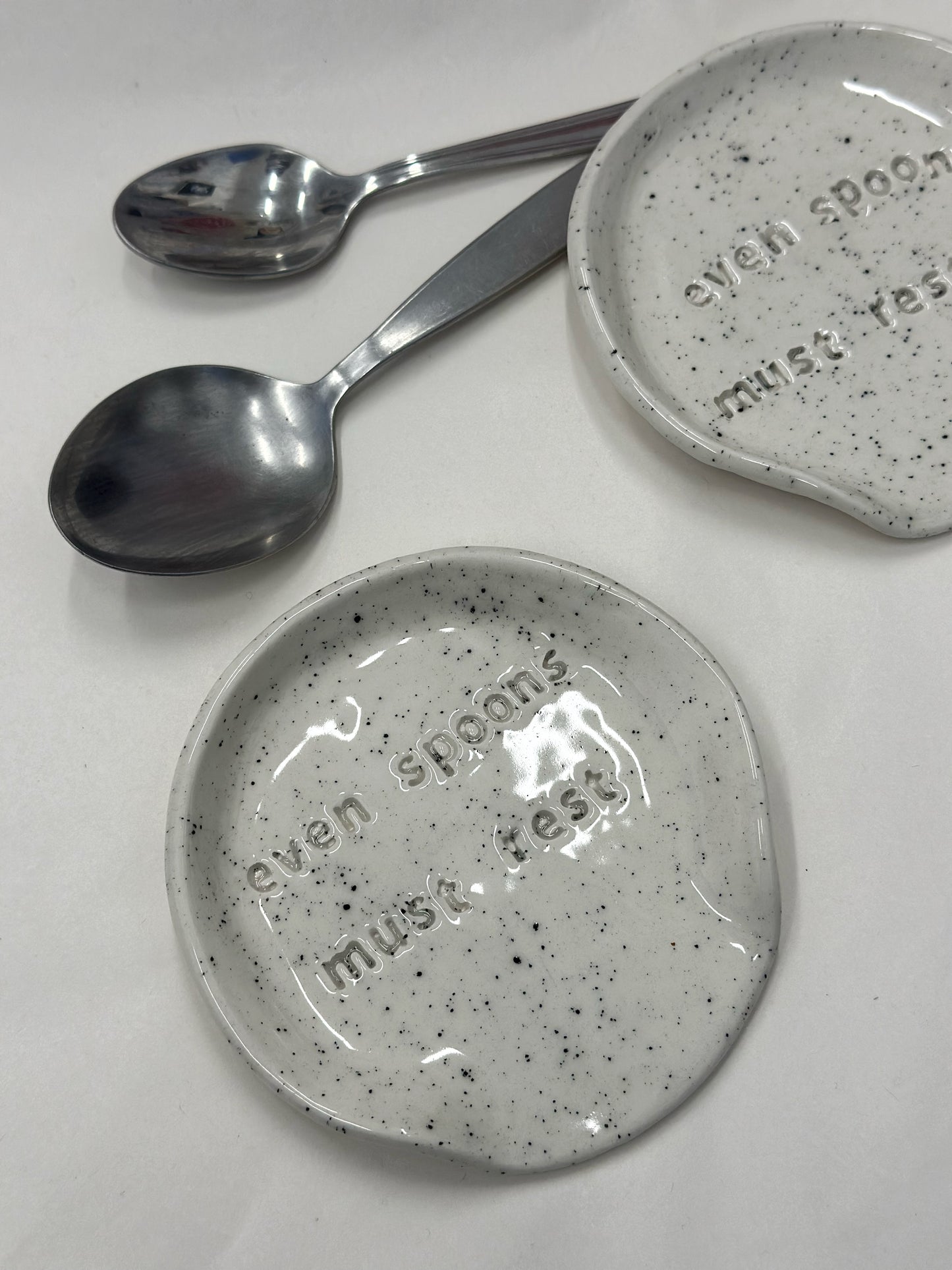 “Even spoons must rest”  Ceramic Spoon rest