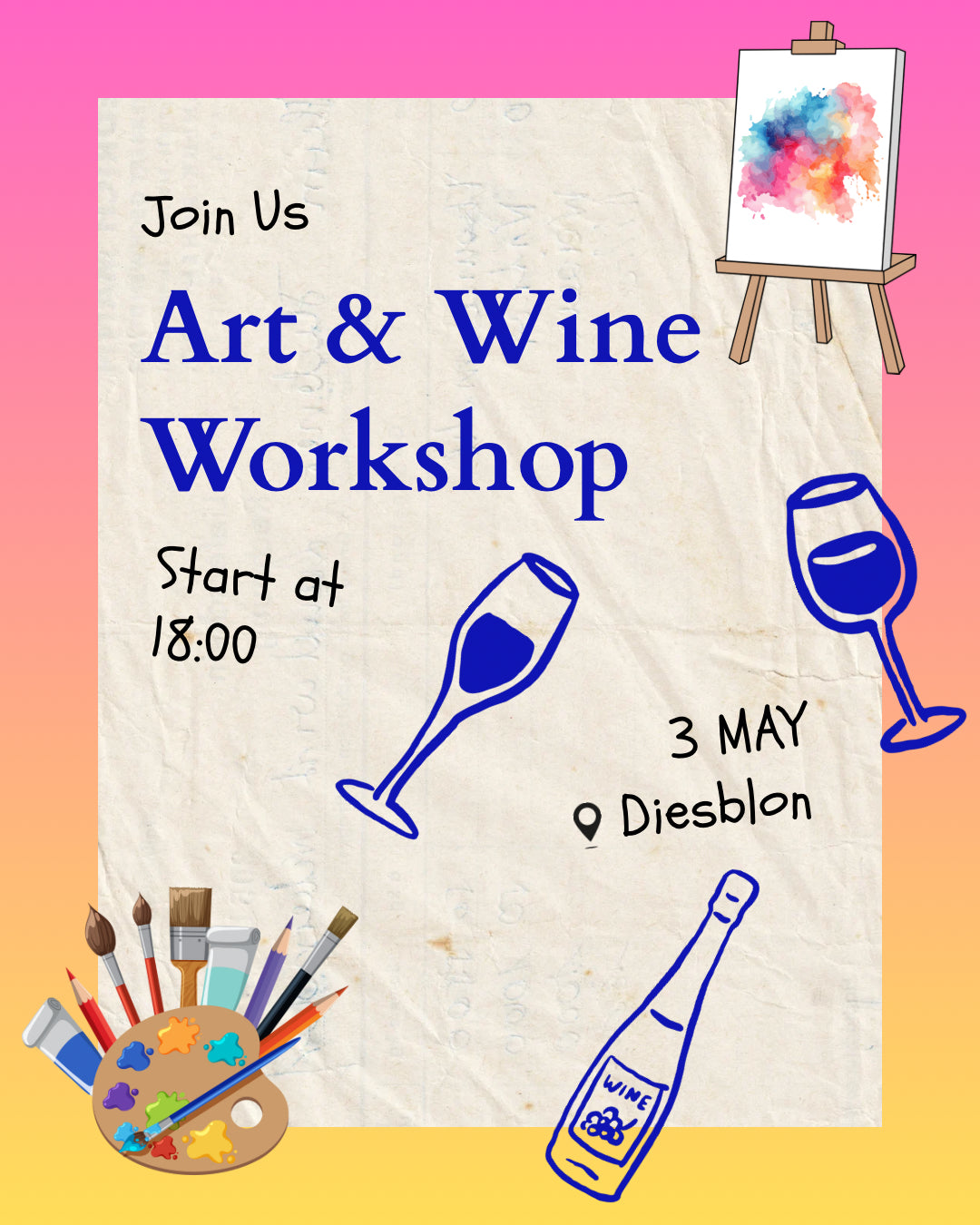 Art & Wine Workshop 🎨🍷💫