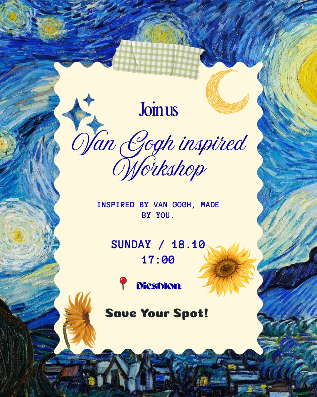Van Gogh Inspired Workshop 🎨💙
