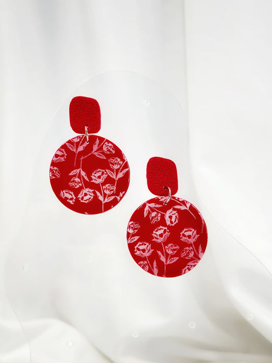 “Floral Patterned” Dangles